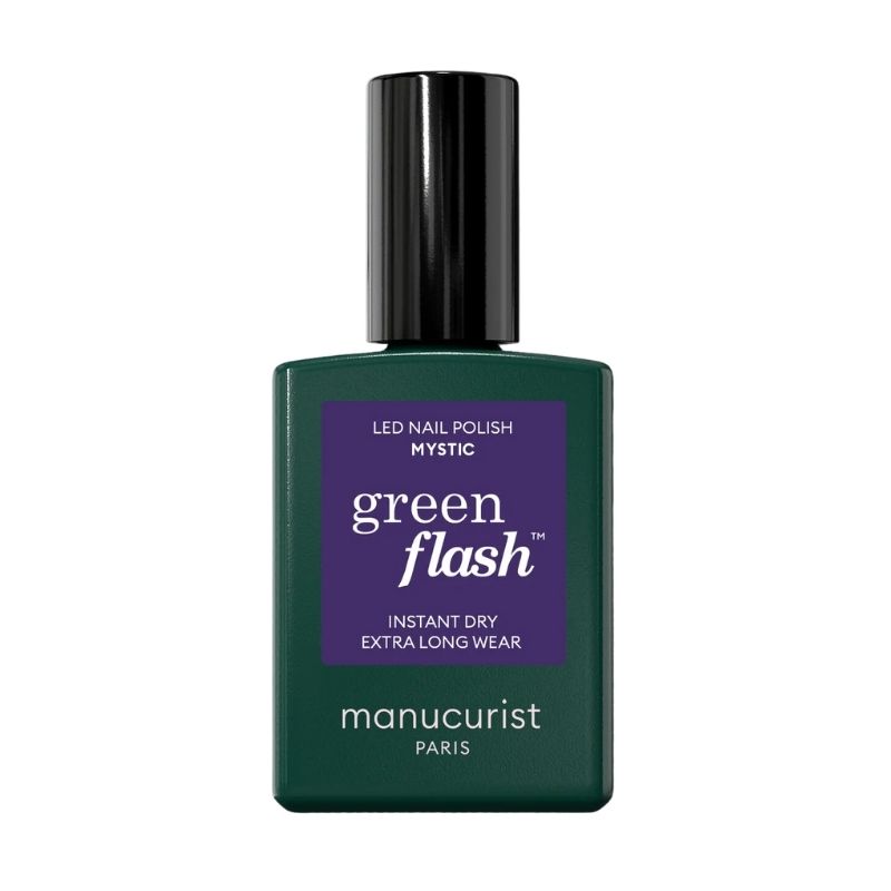 LED Semi-Permanent Nail Polish Green Flash Mystic Manucurist 15ml