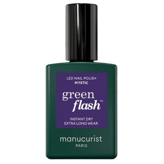 LED Semi-Permanent Nail Polish Green Flash Mystic Manucurist 15ml