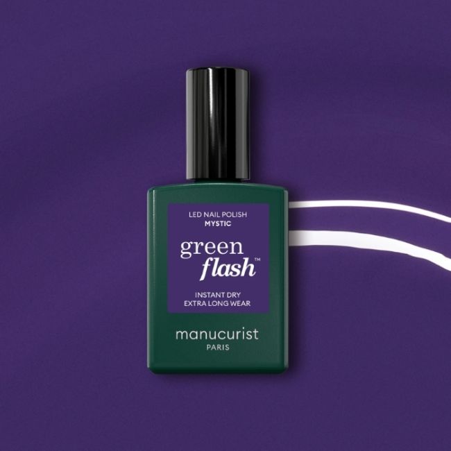 LED Semi-Permanent Nail Polish Green Flash Mystic Manucurist 15ml