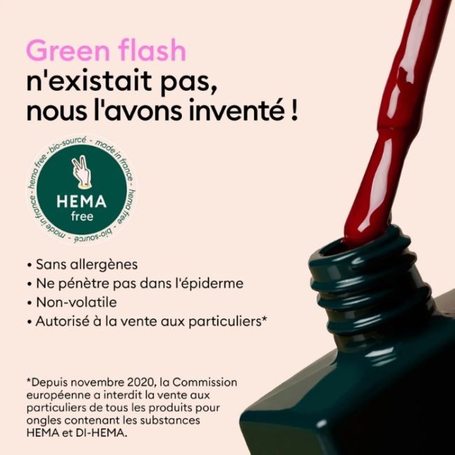 LED Semi-Permanent Nail Polish Green Flash Mystic Manucurist 15ml