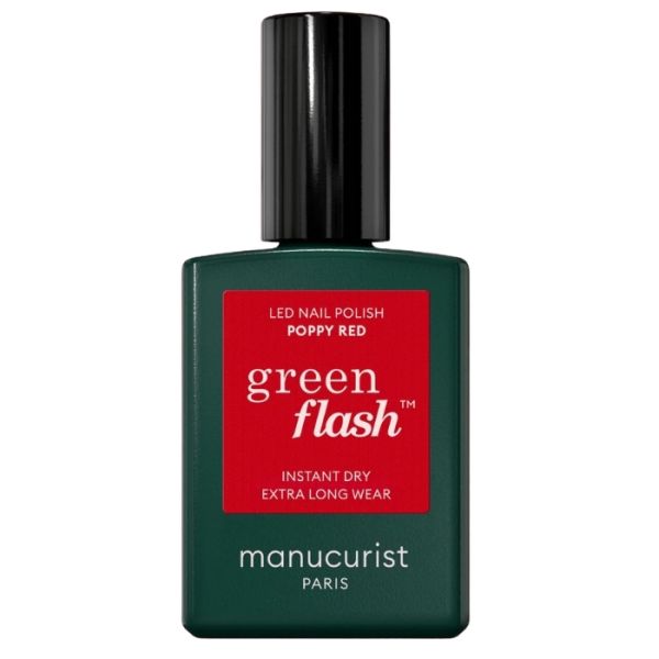 Verniz semi-permanente LED Green Flash Poppy Red Manucurist 15ml