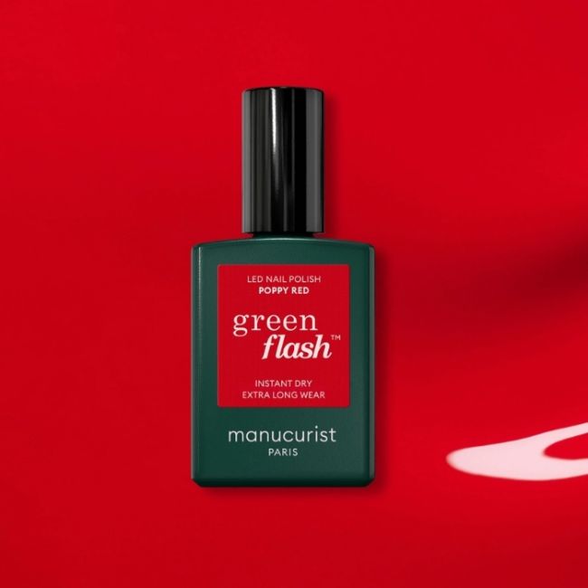 Semi-permanente LED vernis Green Flash Poppy Red Manucurist 15ml