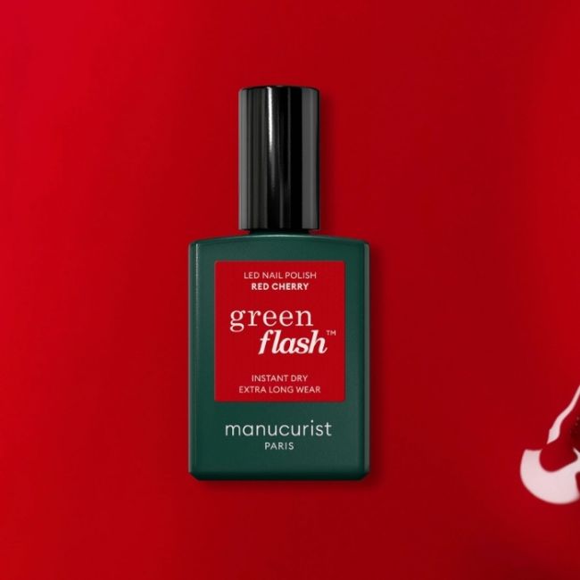 Semi-permanente LED vernis Green Flash Red Cherry Manucurist 15ml