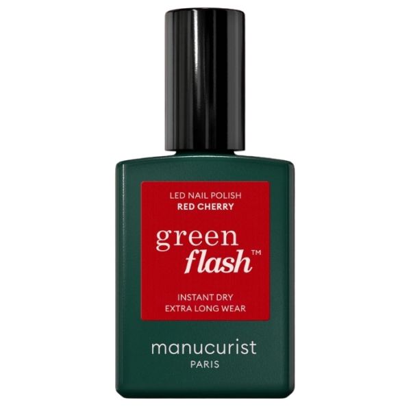 Verniz semi-permanente LED Green Flash Red Cherry Manucurist 15ml