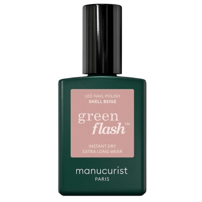Semi-permanente LED vernis Green Flash Shell Beige Manucurist 15ml
