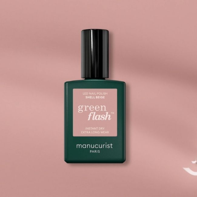 Semi-permanente LED vernis Green Flash Shell Beige Manucurist 15ml