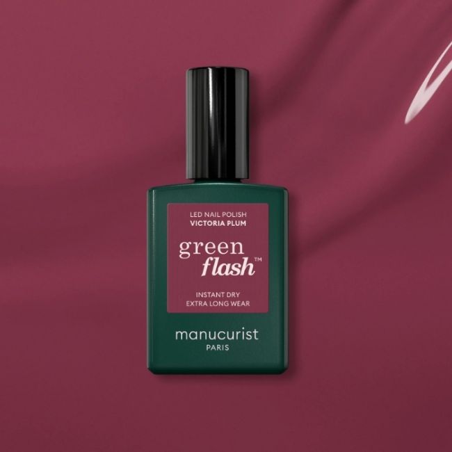 Semi-permanente LED nagellak Green Flash Victoria Plum Manucurist 15ml