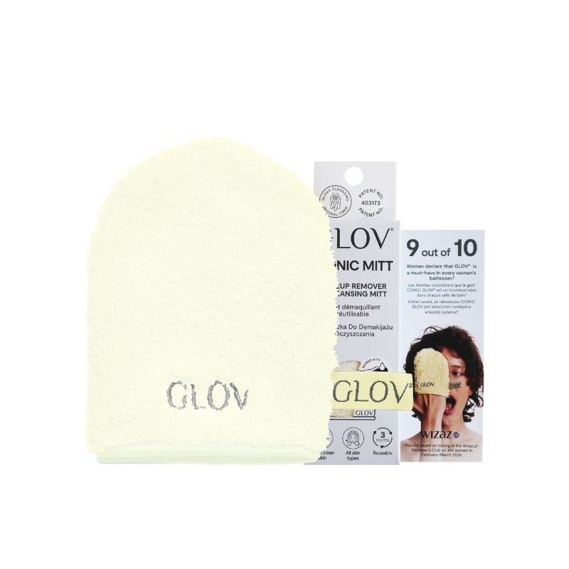 Luva de desmaquilhagem reutilizável em água ivoire Glov