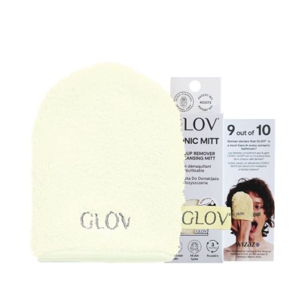 Luva de desmaquilhagem reutilizável em água ivoire Glov