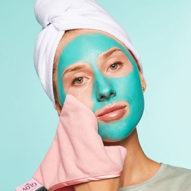 Guanto lavabile per rimuovere le maschere viso rosa Glov