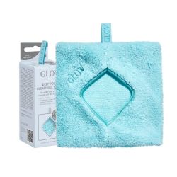 Gant serviette démaquillant réutilisable bleu Glov