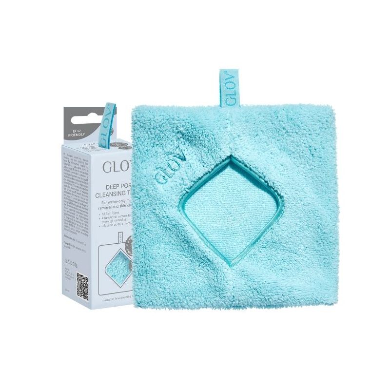 Luva de limpeza desmaquilhante reutilizável azul Glov