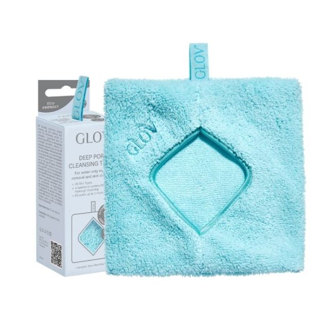 Luva de limpeza desmaquilhante reutilizável azul Glov