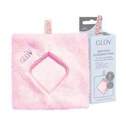 Gant serviette démaquillant réutilisable rose Glov