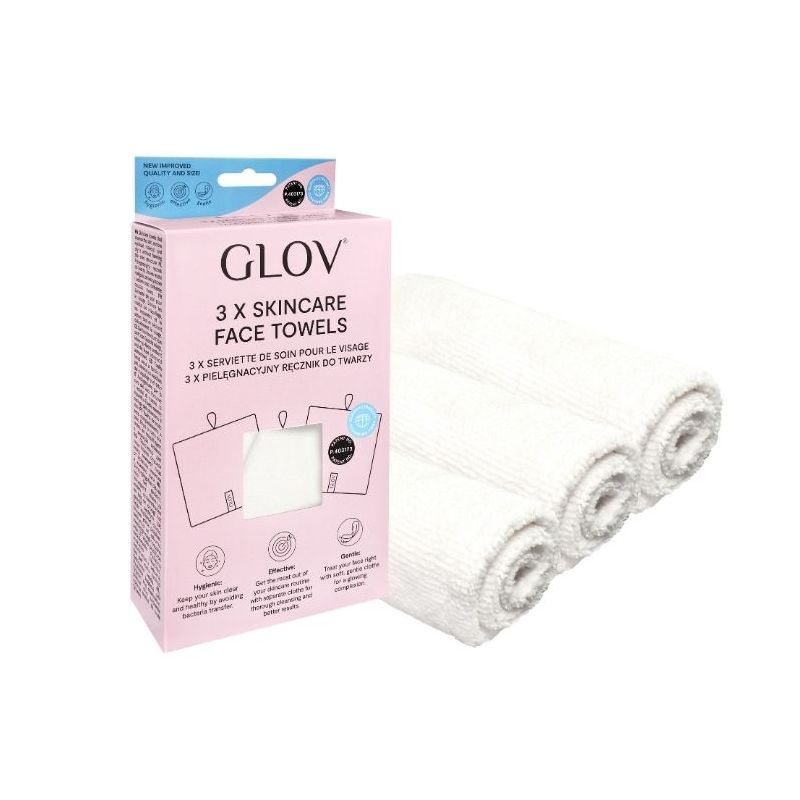 Trio de toalhas desmaquilhantes brancas Glov