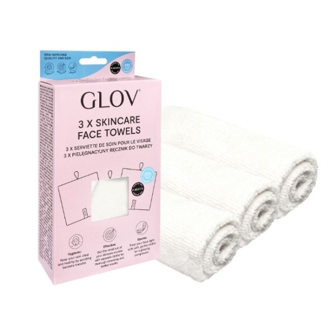 Trio van witte make-up verwijderdoeken Glov