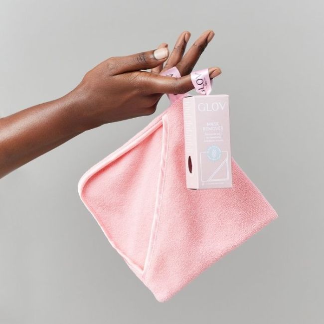 Guanto lavabile per rimuovere le maschere viso rosa Glov