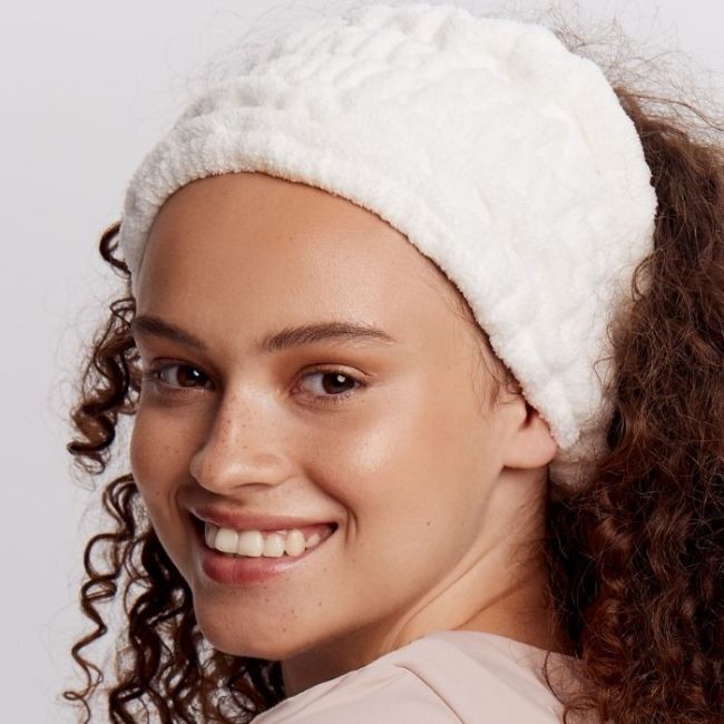 Extra grote witte haarband Glov