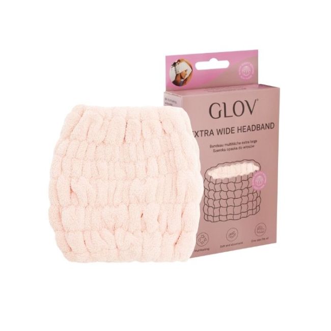 Fascia per capelli extra large rosa pastello Glov