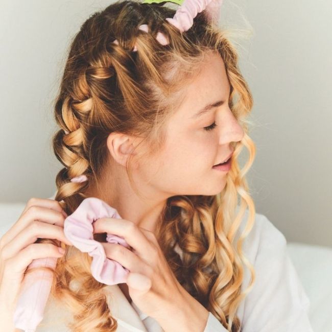 Zonder hitte microvezel bigodines zwart CoolCurl Glov