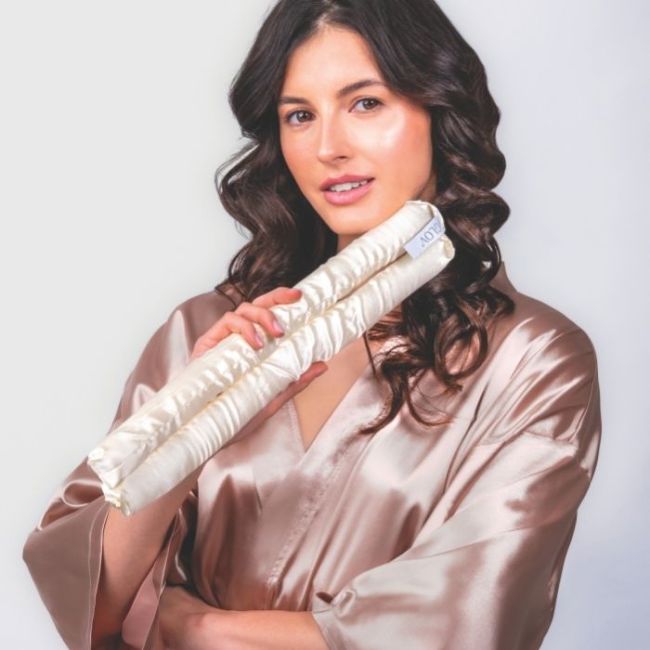 Bigoudis sans chaleur satin rose CoolCurl Glov
