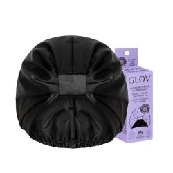 Bonnet de nuit en satin anti-frisottis noir Glov