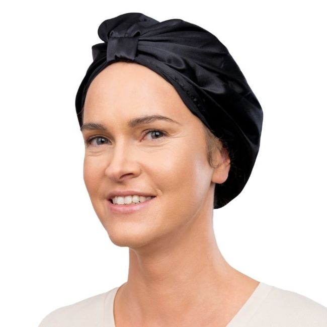 Black anti-frizz satin night cap Glov
