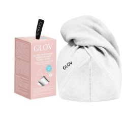 Turbante ultra-absorvente para cabelo marfim Glov