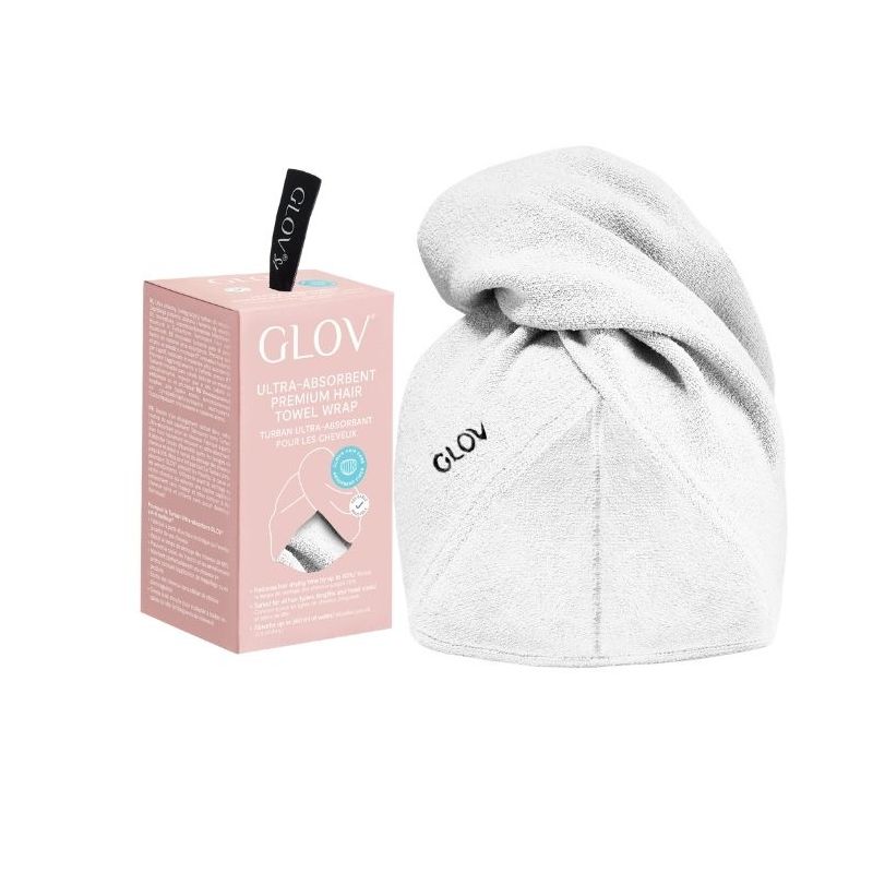 Turbante ultra-absorvente para cabelo marfim Glov