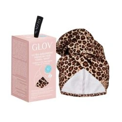 Turban ultra-absorbant pour cheveux léopard Glov