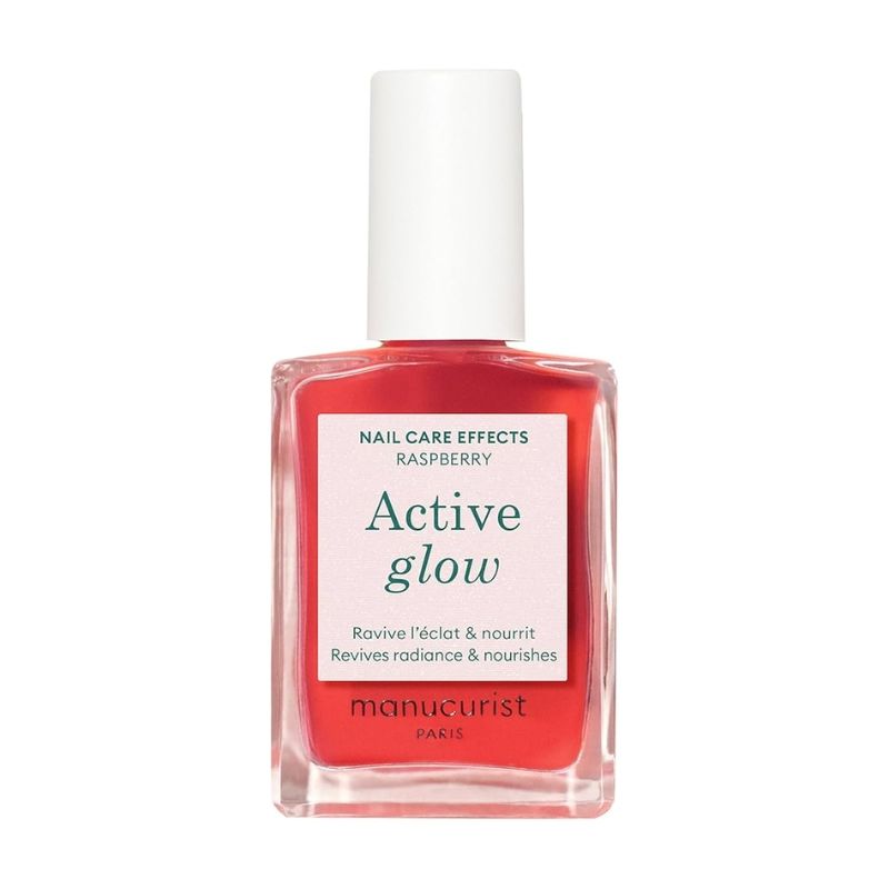 Verzorgende hydraterende vernis Active Glow Framboos Manucurist 15ml