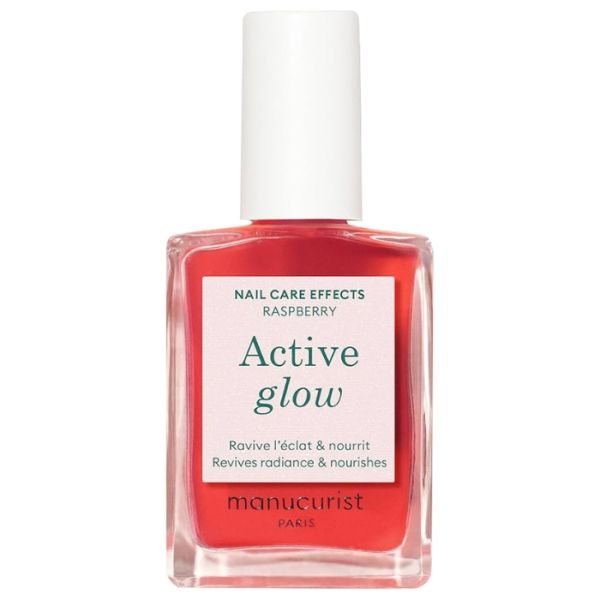 Verzorgende hydraterende vernis Active Glow Framboos Manucurist 15ml