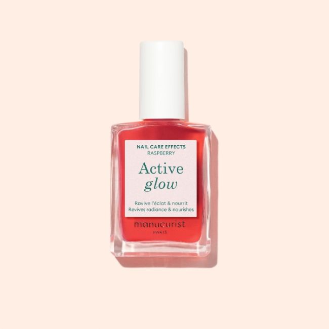 Verzorgende hydraterende vernis Active Glow Framboos Manucurist 15ml