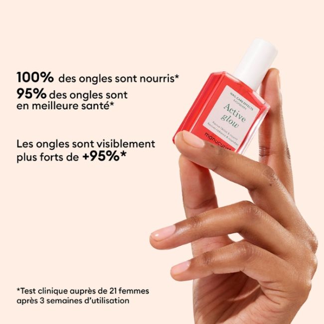 Verniz de tratamento hidratante Active Glow Framboesa Manucurist 15ml