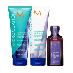 Trío Rubio Perfecto Cuidado del Color Moroccanoil