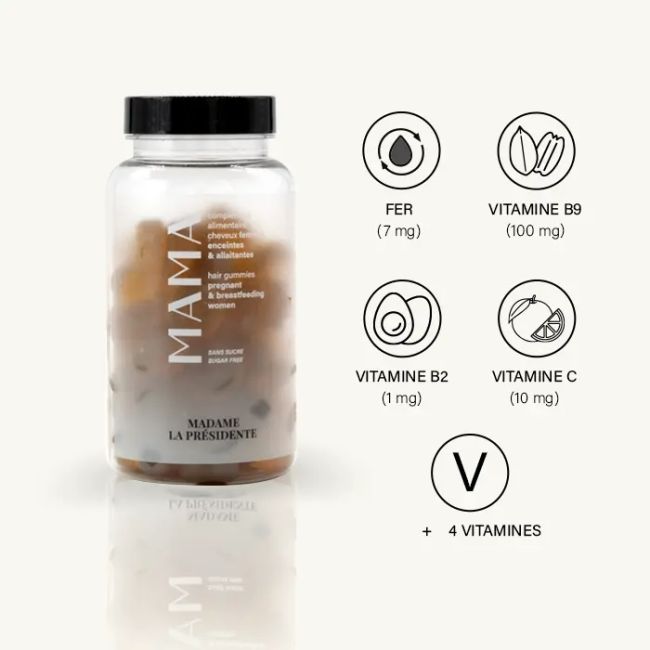 Gummies zonder suiker voor zwangere en borstvoeding gevende vrouwen Mama Madame de President