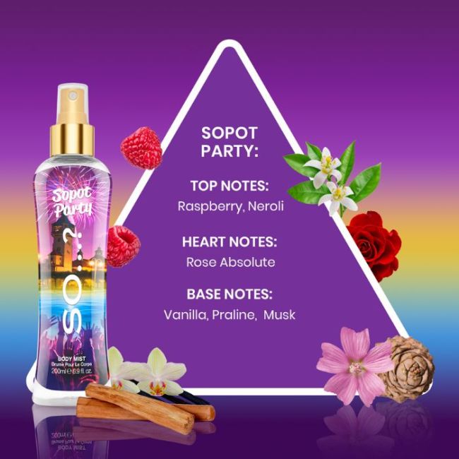 Mist voor het lichaam So…? Escape Sopot Party 200ml