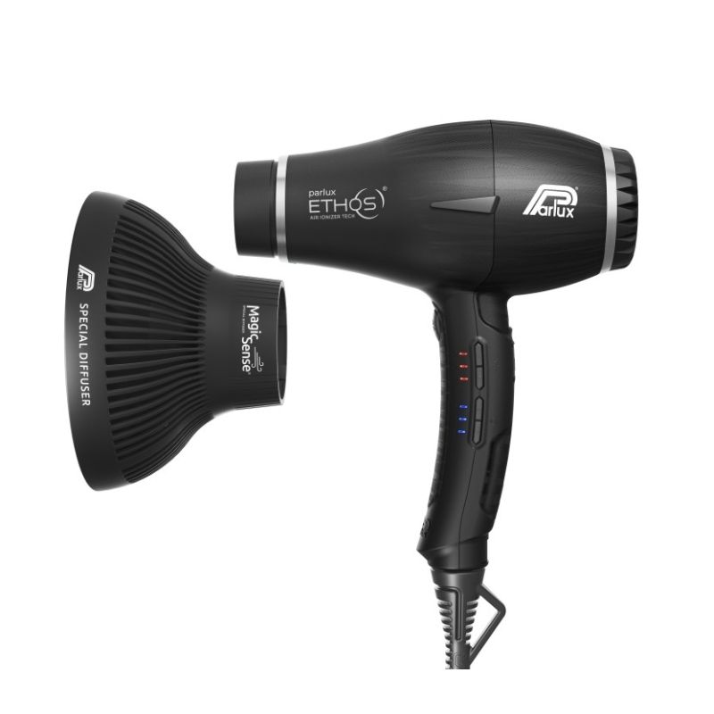 Box secador de cabelo Ethos preto com difusor magic sense Parlux