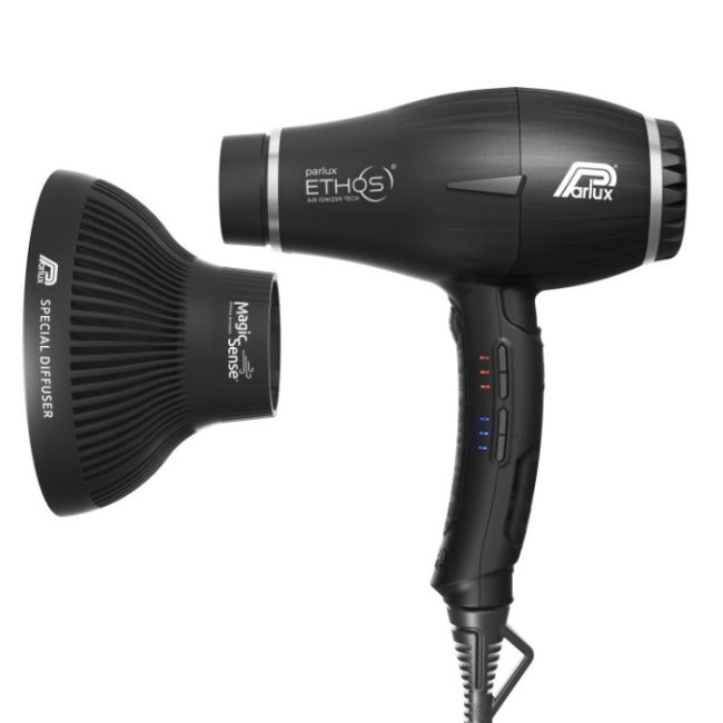 Box secador de cabelo Ethos preto com difusor magic sense Parlux