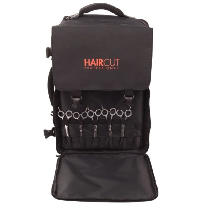 Mochila preta e laranja Haircut
