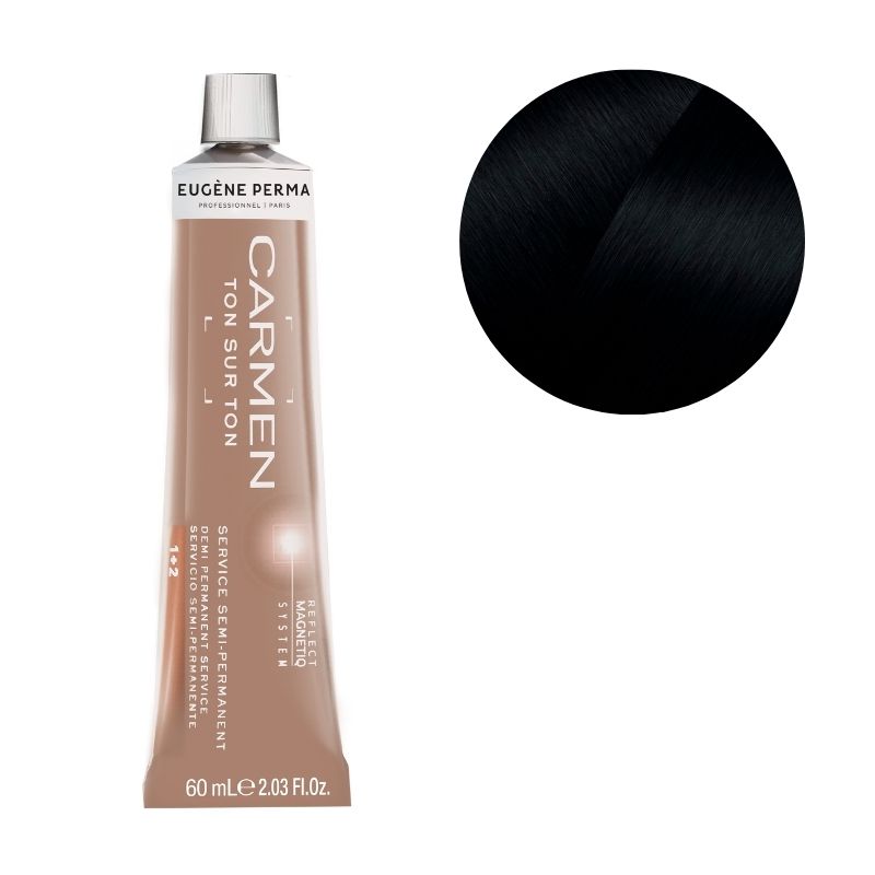 Coloração Carmen Ton sur Ton 1 Preto Eugène Perma 60ml