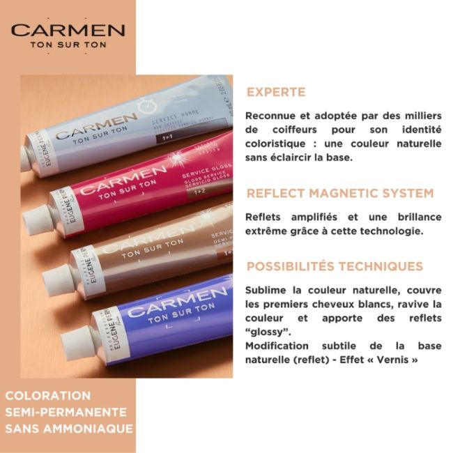 Coloración Carmen Ton sur Ton 612 Marrón glaseado Eugène Perma 60ml