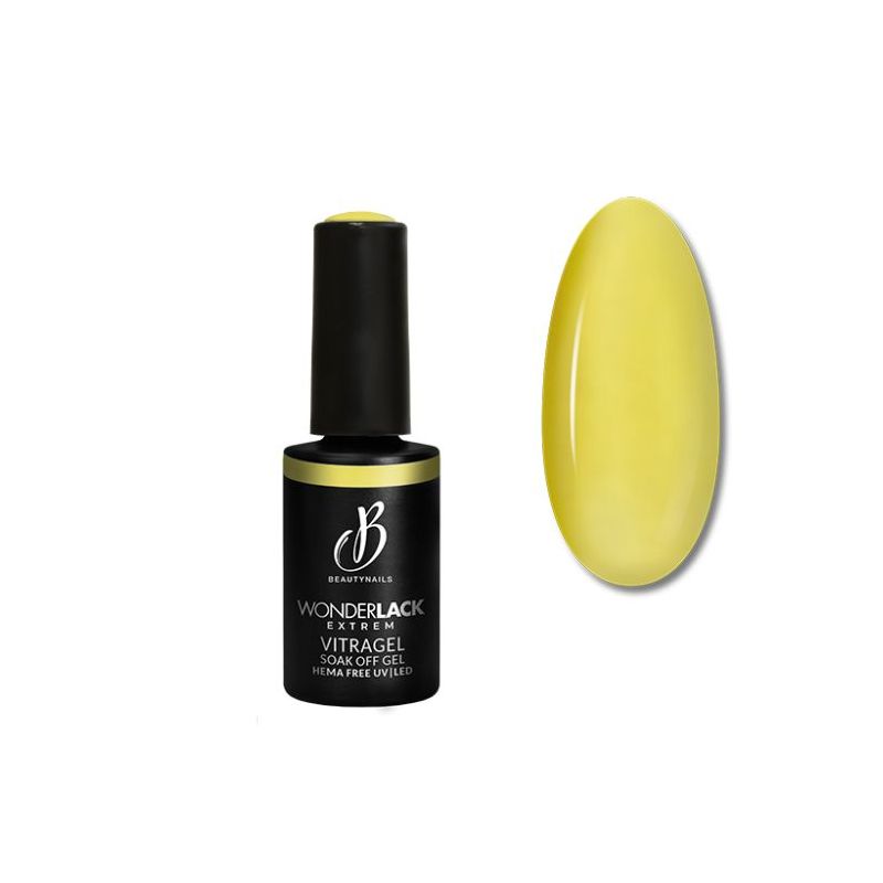 Semi permanent Wonderlack Hema free vitragel lemon Color Glass Beautynails 8ML