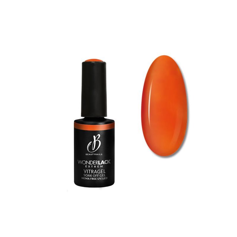 Semi permanent Wonderlack Hema free vitragel amber Color Glass Beautynails 8ML