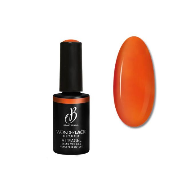 Semi permanent Wonderlack Hema free vitragel amber Color Glass Beautynails 8ML