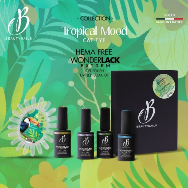 Coffret semi permanent Wonderlack Hema free Tropical Mood Beautynails 8x8ML