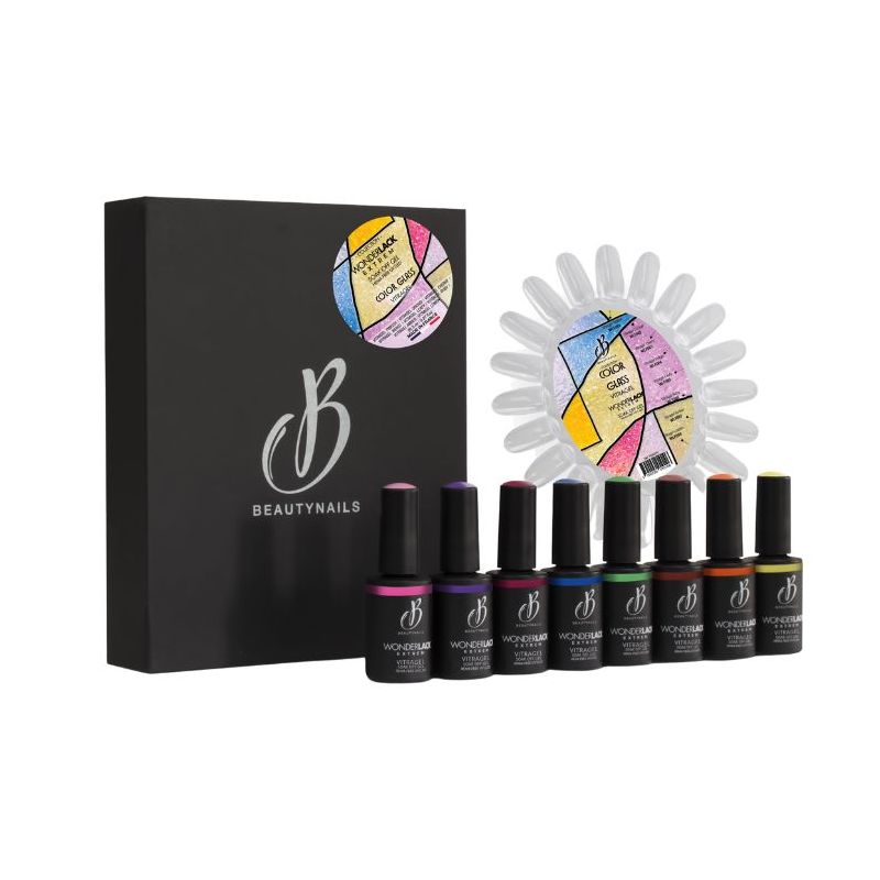 Coffret semi permanent Wonderlack Hema free Color Glass Beautynails 8x8ML