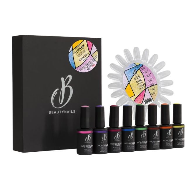 Coffret semi permanent Wonderlack Hema free Color Glass Beautynails 8x8ML