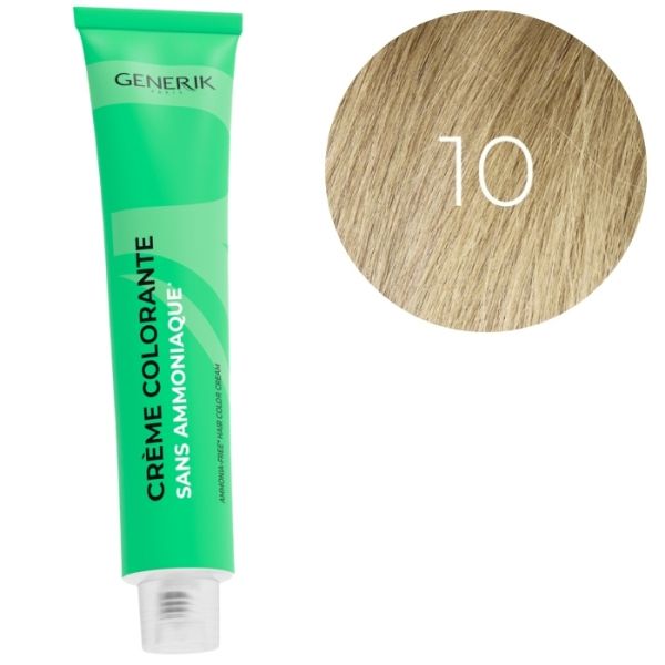 Coloration sans ammoniaque 10 Générik 100ml Coloration sans ammoniaque 10 Générik 100ml