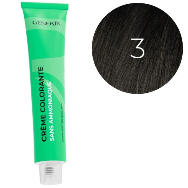 Coloration sans ammoniaque 3 Générik 100ml Coloration sans ammoniaque 3 Générik 100ml